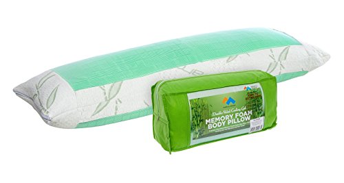 Product Cover Mindful Design Memory Foam Cooling Body Pillow - Firm w/Bamboo Derived Cover