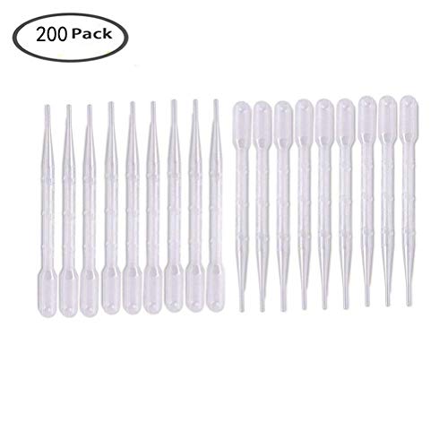 Product Cover 200 Pack 5ML Plastic Transfer Pipettes Disposable Graduated Pipettes Eye Dropper for Essential Oils,Crafts