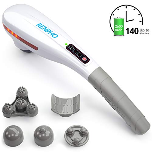 Product Cover RENPHO Back Massager, Cordless Handheld Massager with Comfortable Silicone Handle - Rechargeable Electric Deep Tissue Massage for Back Muscle Foot Neck Shoulder Leg Body Pain Relief Car Home Office