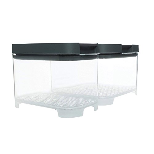 Product Cover Rubbermaid 2042885 FreshWorks Countertop Food Storage Produce Saver, Set, Clear/Grey