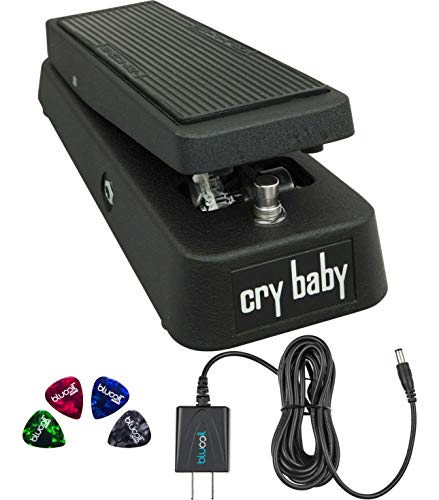 Product Cover Jim Dunlop GCB95 Cry Baby Standard Wah Pedal Bundle with Blucoil Slim 9V Power Supply AC Adapter, and 4-Pack of Celluloid Guitar Picks