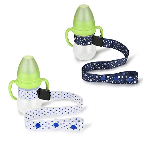 Product Cover Baby Sippy Cup Strap by Accmor, Adjustable Bottle/Cup Strap, Toddler Drink and Baby Bottles Holders and Toy Clips, Stroller, High Chair and Car Seat Universal Attachment Strap,2 Pack