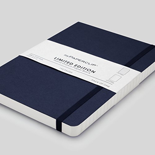 Product Cover myPAPERCLIP Limited Edition 100 GSM Munken Polar Rough from Arctic Paper, Sweden A5 Imperial Blue Notebook- 192 Pages