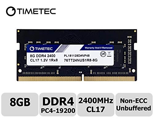 Product Cover Timetec Hynix IC 8GB DDR4 2400MHz PC4-19200 Unbuffered Non-ECC 1.2V CL17 1Rx8 Single Rank 260 Pin SODIMM Laptop Notebook Computer Memory RAM Module Upgrade (8GB)