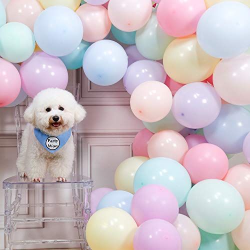 Product Cover PartyWoo Pastel Balloons, 100 pcs 10 in Pastel Color Balloons in 8 Colors, Pastel Latex Balloons, Pastel Colored Balloons for Unicorn Birthday Decorations, Unicorn Party Decorations, Rainbow Birthday