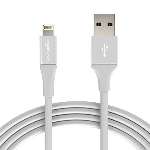 Product Cover AmazonBasics Apple Certified Lightning to USB Charge and Sync Extra Tough Cable, 10 Feet (3 Meters) - Silver