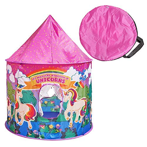 Product Cover Glittles Unicorn Play Tent Toys for Girls | Magical Unicorn Gifts for Girls | Unicorn Girls Play Tent Kids Playhouse| Play Tent for Princesses 3 years old and upwards