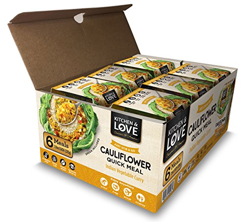 Product Cover Kitchen & Love Indian Vegetable Curry Cauliflower Quick Meal 6 Pack