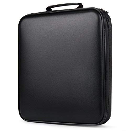 Product Cover COOFIT CD Case, COOFIT 160 Capacity DVD Storage DVD Case VCD Wallets Storage Organizer Flexible Plastic Protective DVD Storage Black