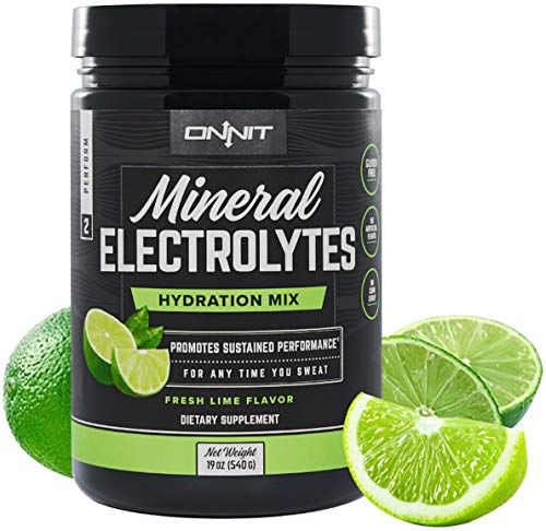 Product Cover Onnit Electrolyte Powder - Keto Friendly, Low Sugar Hydration Powder with Potassium Citrate, Sodium Bicarbonate, Chelated Magnesium Bisglycinate | Fresh Lime Flavor | 60 Servings