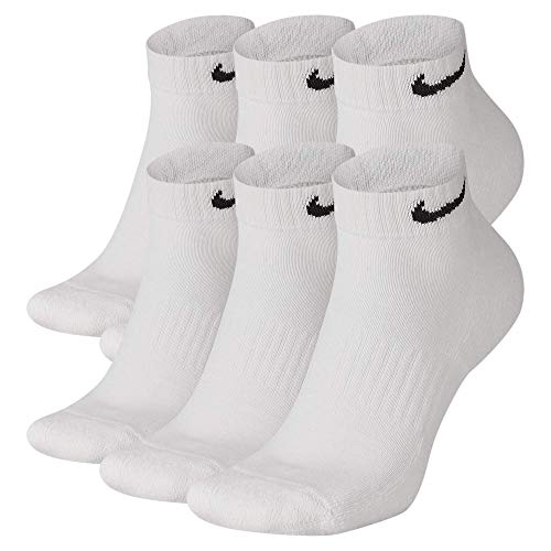 Product Cover Nike Everyday Cushion Low Training Socks, Unisex Nike Socks, White/Black (6 Pair), L