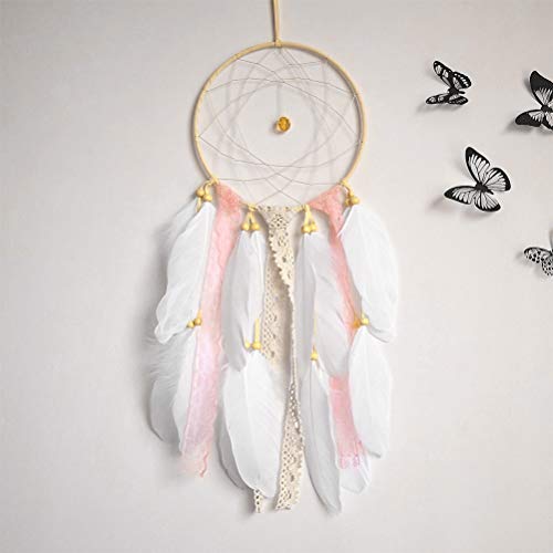 Product Cover OFNMY Handmade Feathers Dream Catcher Pink Kids 6.3