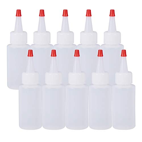 Product Cover BENECREAT 20Pack 2 Ounce Plastic Squeeze Dispensing Bottles with Red Tip Caps - Good for Crafts, Art, Glue, Multi Purpose