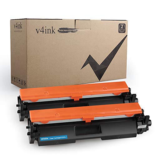 Product Cover V4INK Compatible Toner Cartridge Replacement for HP 17A HP CF217A with chip(Black, 2-Pack) for use in HP Laserjet Pro MFP M130fw M130nw M130fn M130a M102w M102a M130 M102 Printer Toner