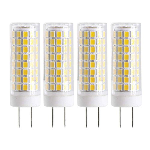 Product Cover New G8 LED Bulb, Dimmable 7W G8 Bulb, GY8.6 75W Halogen Bulb Replacement, 120V G8 75Watt 750 LM (4 Pack, Warm Color)