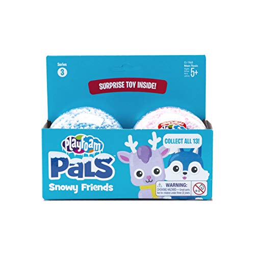 Product Cover Educational Insights Playfoam Pals Snowy Friends 2-Pack | Non-Toxic, Never Dries Out | Includes Collectible Playfoam Pals with a Snowy Mix of Playfoam | Perfect for Ages 5 and up