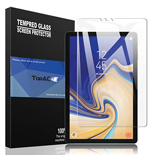 Product Cover Samsung Galaxy Tab S4 10.5 Screen Protector, TopACE 9H Hardness [Anti-Scratch][Bubble Free] Tempered Glass for Samsung Galaxy Tab S4 SM-T830 Wi-Fi/SM-T835 4G LTE 10.5-inch(1 Pack)