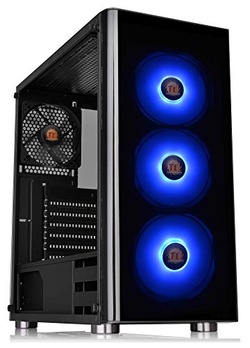 Product Cover Thermaltake CA-1K8-00M1WN-01 V200 TG RGB ATX Mid Tower Computer Chassis 3 RGB Fan Pre-Installed