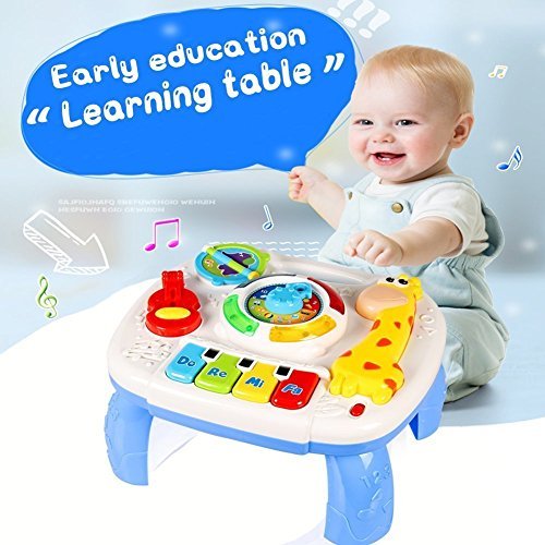 Product Cover HOMOFY Baby Toys Musical Learning Table 6 Months Up- Early Education Activity Center Multiple Modes Game Kids Toddler Boys & Girls Toys for 1 2 3 Years Old Best Gifts