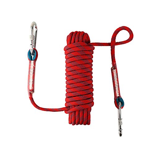 Product Cover NIECOR 12 MM Outdoor Static Rock Climbing Rope,High Strength Accessory Fire Escape Safety Rappelling Rope 32ft,49ft,64ft,98ft