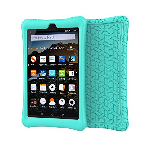 Product Cover BMOUO Silicone Case for All Amazon Fire HD 8 2018/2017 - Anti Slip Light Weight Shock Proof Kids Friendly Protective Case for Fire HD 8 Tablet (7th and 8th Generation, 2017 and 2018 Release), T