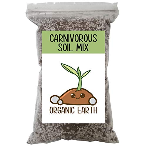Product Cover Carnivorous Plant Soil Mix for Venus Fly Traps Sundews & Pitcher Plants. Organic Terrarium Carnivore Plant Soil Made of Sphagnum Peat Moss and Perlite (Small - 1 Quart)