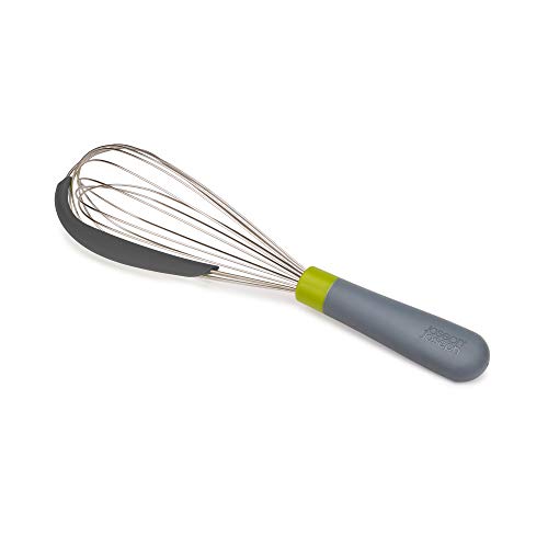 Product Cover Joseph Joseph 10159 Whiskle 2-in-1 Integrated Bowl Scraper Whisk and Scrape, One Size, Gray/Green