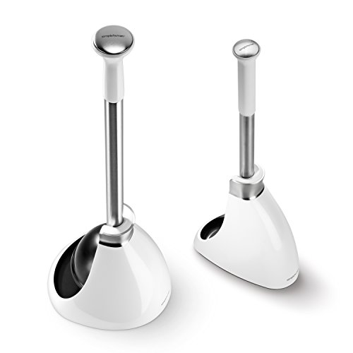 Product Cover simplehuman Toilet Brush and Toilet Plunger Set - White