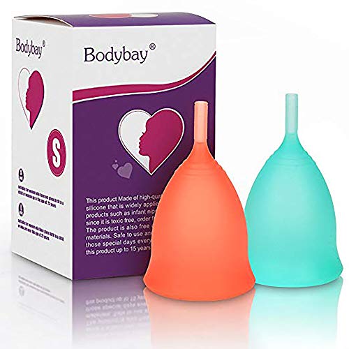 Product Cover Bodybay Menstrual Cup，Set of 2 Periods Kit with FDA Registered，Best Feminine Alternative Protection to Tampons and Cloth Sanitary Napkins (Large)