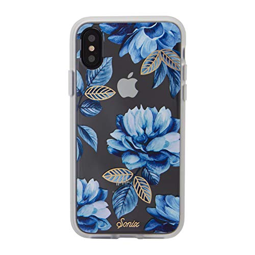 Product Cover Sonix Indigo Flower Case for iPhone X/Xs [Military Drop Test Certified] Women's Protective Blue Floral Clear Case for Apple iPhone X, iPhone Xs