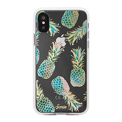 Product Cover iPhone Xs, iPhone X, Sonix Sonix Liana Teal (Pineapple) Cell Phone Case [Military Drop Test Certified] Protective Clear Case Series for Apple iPhone X, iPhone Xs