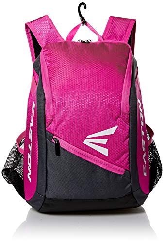 Product Cover EASTON GAME READY Youth Bat & Equipment Backpack Bag | Baseball Softball | 2020 | Pink | 2 Bat Pockets | Vented Main Compartment | Vented Shoe Pocket | Valuables Pocket | Fence Hook