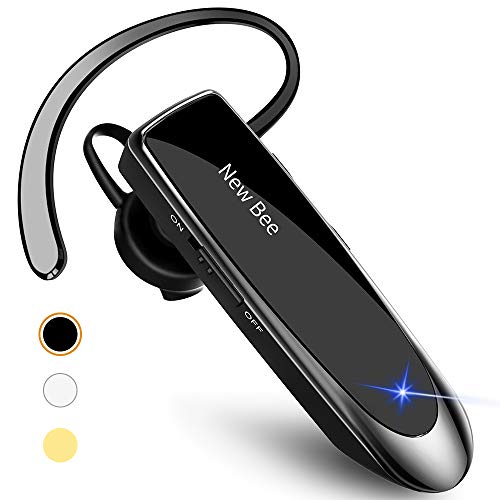 Product Cover New Bee Bluetooth Earpiece V5.0 Wireless Handsfree Headset 24 Hrs Driving Headset 60 Days Standby Time With Noise Cancelling Mic Headsetcase for iPhone Android Samsung Laptop Trucker Driver