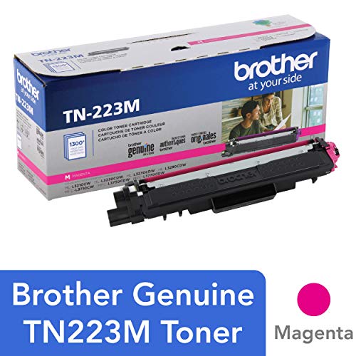 Product Cover Brother Genuine TN223M, Standard Yield Toner Cartridge,  Replacement Magenta Toner, Page Yield Up to 1,300 Pages, TN223, Amazon Dash Replenishment Cartridge