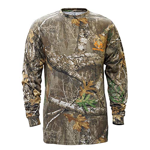 Product Cover Staghorn Mens All Over Camo Long-Sleeve Tee Shirt, Realtree Edge Frame, Large
