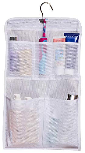 Product Cover MISSLO Shower Caddy Organizer 5 Pockets Roll up Hanging Bathroom Accessories Storage for Camper, RV, Gym, Cruise, Cabin, College Dorm Shower, Small