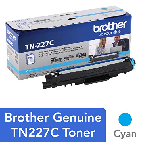 Product Cover Brother Genuine TN227C, High Yield Toner Cartridge,  Replacement Cyan Toner, Page Yield Up to 2,300 Pages, TN227, Amazon Dash Replenishment Cartridge