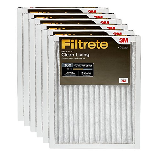 Product Cover Filtrete 12x12x1, AC Furnace Air Filter, MPR 300, Clean Living Basic Dust, 6-Pack