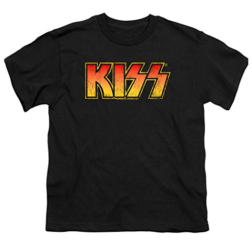 Product Cover KISS Rock Music Distressed Vintage Logo Youth T Shirt & Stickers