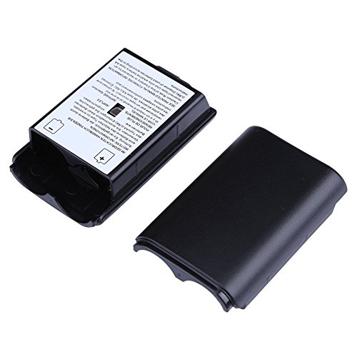 Product Cover 2X Black Battery Pack Cover Shell Case Kit for Xbox 360 Wireless Controller (Black)