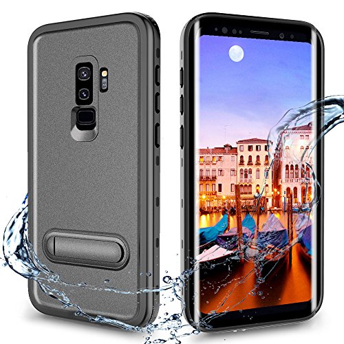 Product Cover Samsung Galaxy S9 Plus Case, IP68 Waterproof Shockproof Dustproof Snowproof Full-Body Heavy Duty Protective Case with Kickstand and Built in Screen Protector for Samsung Galaxy S9+