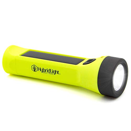 Product Cover Hybridlight Journey 300 Solar/Rechargeable 300 Lumen LED Waterproof Flashlight. High/Low Beam, USB Cell Phone Charger, Built In Solar Panel Charges Indoors or Out, USB Quick Charge Cable Included