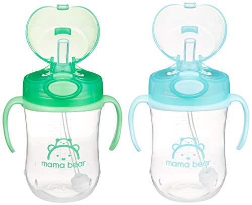 Product Cover Amazon Brand - Mama Bear Weighted Straw Sippy Cup (Pack of 2)