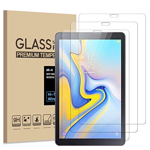 Product Cover [2 Pack] JBAO Direct Samsung Galaxy Tab A 10.5 Screen Protector 2018,[Anti-Scratch][No Bubble][Anti-Fingerprint] 9H Tempered Glass for Galaxy Tab A SM-T590 (Wi-Fi) & SM-T595 (LTE) Tablet(10.5 inch)