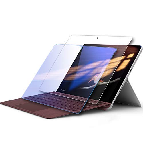 Product Cover Surface Go Screen Protector,Tempered Glass Screen Protector for Microsoft Surface Go 2018 Released [2-Pack] [Clear and Anti Blue] [Installation Wings][ Scratch-Resistant]