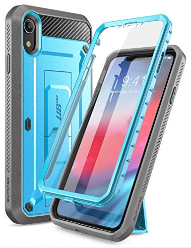 Product Cover Supcase Unicorn Beetle Pro Series Case Designed for iPhone XR, with Built-in Screen Protector Full-Body Rugged Holster Case for iPhone XR 6.1 Inch (2018 Release) (Blue)