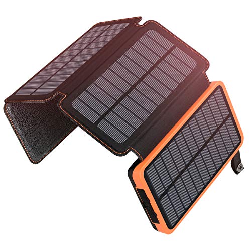 Product Cover 25000mAh Solar Charger ADDTOP Portable Solar Power Bank with Dual 2.1A Outputs Waterproof External Battery Pack Compatible Most Smart Phones, Tablets and More