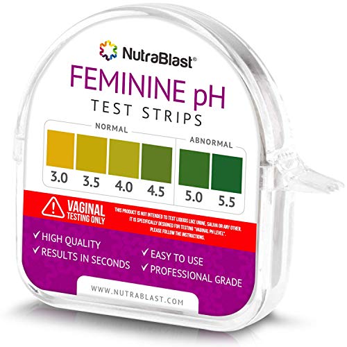 Product Cover Nutrablast Feminine pH Test Strips 3.0-5.5 | Monitor Intimate Health & Prevent Infections | Easy to Use & Accurate Women's Acidity & Alkalinity Balance pH Level Tester Kit (100 Tests Roll)