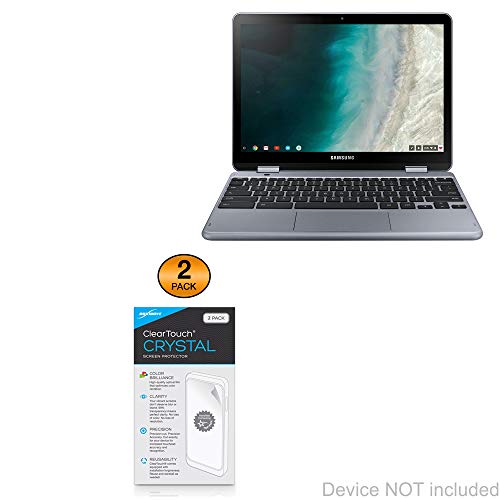 Product Cover Samsung Chromebook Plus (XE521QAB) Screen Protector, BoxWave® [ClearTouch Crystal (2-Pack)] HD Film Skin - Shields from Scratches for Samsung Chromebook Plus (XE521QAB)