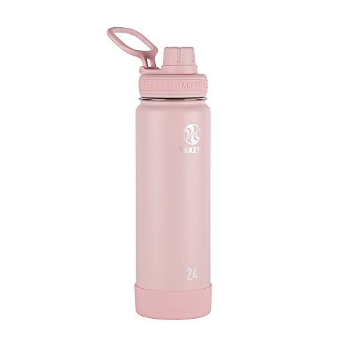 Product Cover Takeya Actives Insulated Stainless Steel Water Bottle with Spout Lid, 24 oz, Blush